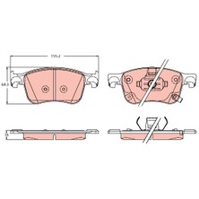 TRW Ön Balata Focus Iv 2018 > Kuga 2019 > Puma 2020 > JX612K021AED- KTJX612K021AED-220914