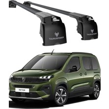 Peugeot Rıfter 2025 Uyumlu Trs-2 Kilitli Sistem Ara Atkı Tavan Barı Siyah (2 Adet)