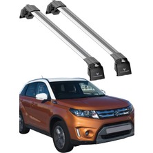 Suzuki Vitara 2015–2023 Uyumlu Trs-2 Kilitli Sistem Ara Atkı Tavan Barı Gri (2 Adet)