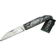 Tiklad Eco Lounge Crkt Cr 0102 Kamp Çakı 20 cm - Balık Desenli Metal Sap, Kılıflı, Kutulu