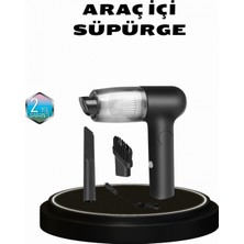 MiraLive Taşınabilir Vakumlu Araç Süpürgesi – Katlanabilir Sap, Yıkanabilir Filtre, 120W Motor