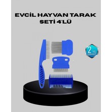 MiraLive Evcil Hayvan Tüy Bakım Seti – 4’lü Paslanmaz Çelik ve Eco Plastik, Kolay Temizlenebilir ve Dayanıklı