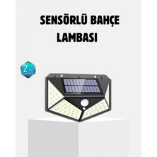 MiraLive Güneş Enerjili 100 LED Dış Mekan Lamba – Hareket Sensörlü, 2200MAH Bataryalı Solar Aydınlatma