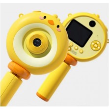MiraLive Hd Kamera Karikatür Tripodlu Çocuk Dijital Kamera Fotoğraf Makinası 1080P Video Kaydedici 2.0 Inç