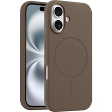 Nuveden Ieg™  Iphone 16 Plus Kılıf Jully Magsafe Kapak - Kahverengi NVDN-CEPAKS34