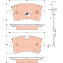 TRW Arka Balata Audı A8 2.0-3.0-4.0 Tfsi-Tdi 10 > 4H0698451C-4H0698451D