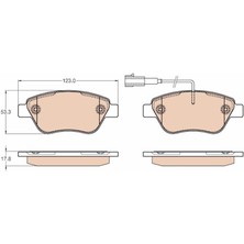 TRW Ön Balata Doblo 1.3 06 >Fıorıno-G.Punto-Bıpper-Corsa-Nemo 1.3 06 > Lınea 1.3 07 > Fişli 77364393-77363942-77364158-77363974