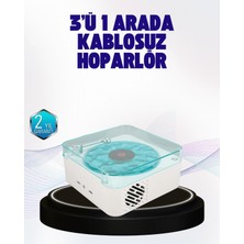 MiraLive Dekoratif Gece Işıklı Bluetooth Hoparlör – Zaman ve Pil Ekranlı