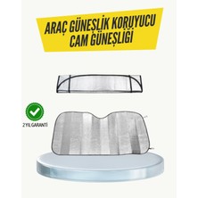 MiraLive Metalize Reflektörlü Katlanabilir Araç Güneşliği – Yüksek Performanslı Isı ve Uv Koruması