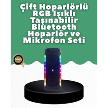 MiraLive Yüksek Ses Güçlü Kablosuz Hoparlör  Karaoke Mikrofonlu