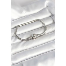 Tiklad Gümüş Renk Pirinç Charm Bileklik