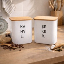 BURADABULDUN 2'li 1,5 Lt Ahşap Vakum Kapaklı Saklama Kabı (Plastik)