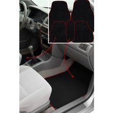 Ulus Tekstil Toyota Corolla Efsane Kasa ( 1992 - 1998 ) Uyumlu 5 Parça Nakışlı Siyah Oto Halı Paspas Seti