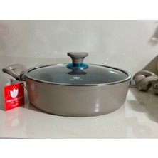 Kristal Seramik Ezme ve Karnıyarık Pilav Tenceresi 28 Cm, Dayanıklı ve Şık Tasarım