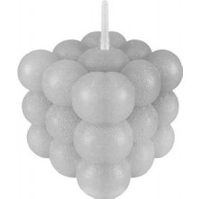 Hayaller Dükkanı 25 Adet Mum Bubble Gri 4,5x4,5 cm