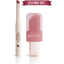 Gege Bear Özel Buğulu Dudaklar 2’li Mat Ruj Seti – Uzun Süre Kalıcı & Kadifemsi Doku