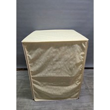 Başak Ev Tekstili Krem Çiçek Desenli Polyester Kumaş Çamaşır Makinesi Örtüsü – Leke Tutmaz, Su Geçirmez Modern Tasarım