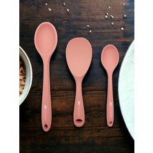 Silikon Uzun ve Kısa Kaşık Seti, 28 cm ve 22 Cm, Isıya Dayanıklı, Yapışmaz