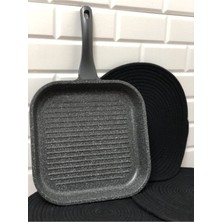 Döküm Granit Izgara Grill Tava, Dayanıklı ve Şık Mutfak Gereci