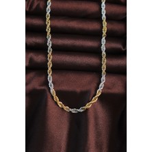 Tiklad 316L Çelik Çift Renk Burgu Tasarımlı Kolye