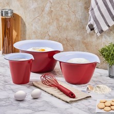 Pratik 3 Parça Ölçekli Karıştırma Kabı Seti, Şık ve Kullanışlı Tasarım