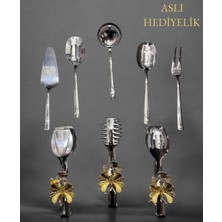 Paslanmaz Çelik 8'li Servis Takımı, Kepçe, Kürek, Çatal, Kaşık, Maşa Seti