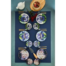 12 Parça 6 Kişilik Seramik Yemek ve Pasta Takımı Seti