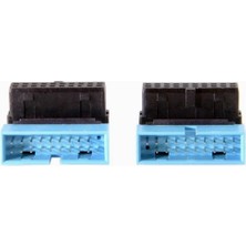 Hype Store Ancheyn USB 3.0 19 20 Pin Dişi Erkek 90 Derece Yön Değiştirme Uzatma Adaptörü 2 Adet 4976