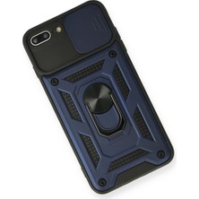 Derin Stok Iphone 7 Kılıf Pars Lens Yüzüklü Silikon - Lacivert