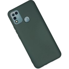 Derin Stok Infinix Hot 10 Play Kılıf Nano Içi Kadife Silikon - Koyu Yeşil