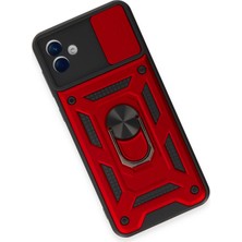 Derin Stok Galaxy A04E Kılıf Pars Lens Yüzüklü Silikon - Kırmızı