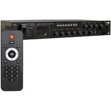 Derin Stok Magicvoice MV-540 100 Watt Usb-Sd-Bluetooth 2 Mikrofon Girişli 5 Bölgeli Hat Trafolu Anfi