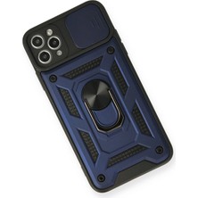 Derin Stok Iphone 11 Kılıf Pars Lens Yüzüklü Silikon - Lacivert