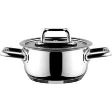 Derin Tencere 14 Cm, Metal Kulp, Cam Kapak, Dayanaklı ve Şık Design