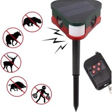 Derin Stok PM-26949 Ultrasonic Sesli Siren Hayvan Kovucu Alarm Cihazı Solar Panelli
