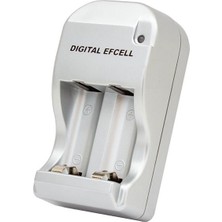Derin Stok Digital Efcell 123A - 16340 - 17335 2’li Ev ve Araç Pil Şarj Cihazı