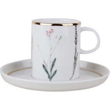 Doğal Bitkisel Desenli 200CC Çay Fincanı, Şık ve Zarif Tasarım