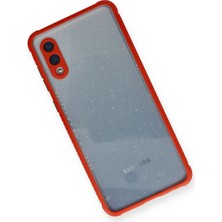 Derin Stok Galaxy A02 Kılıf Miami Şeffaf Silikon - Kırmızı