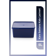 Lacivert Kare Buzdolabı Saklama Kabı, 5 Lt, Pratik ve Şık Tasarım