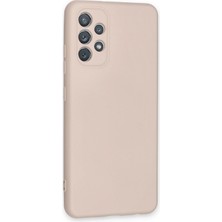 Derin Stok Galaxy A72 Kılıf Nano Içi Kadife Silikon - Pudra