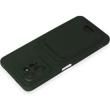 Derin Stok Redmi Note 12 4g Kılıf Kelvin Kartvizitli Silikon - Koyu Yeşil