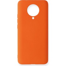 Derin Stok Redmi K30 Kılıf Nano Içi Kadife Silikon - Turuncu