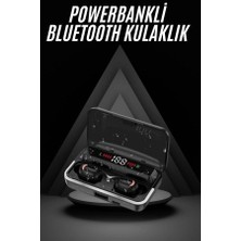 Derin Stok Bluetooth Kulaklık Dijital Şarj Göstergeli Powerbankli Bass Özellikli Kablosuz Kulakiçi 5.1 Mikrofo