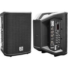 Derin Stok Shile PM-8AU 120W Rms 8" Şarjlı Taşınabilir Aktif Kabin Hoparlör Dsp, Tws, Bluetooth, Mp3 Destekli