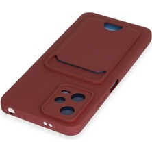 Derin Stok Redmi Note 12 4g Kılıf Kelvin Kartvizitli Silikon - Bordo