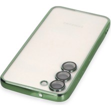 Derin Stok Galaxy S23 Kılıf Lensli Silikon - Yeşil