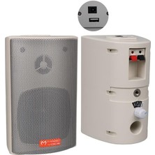 Derin Stok Magicvoice Mv-16 7.5 cm 30 Watt Komütatörlü Hat Trafolu Beyaz Sütun Hoparlör (2'li Takım)