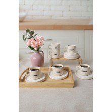 Şık 12 Parça Mottolu Çay Takımı, 6 Kişilik, Estetik ve Fonksiyonel Tasarım