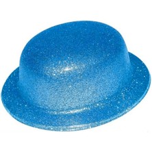 Derin Stok Renk Simli Melon Yuvarlak Parti Şapkası 24X26 cm