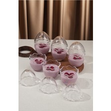 6'lı Cam Tatlı ve Magnolia Kase Seti, Yumurta Şekli Sunum Tabağı